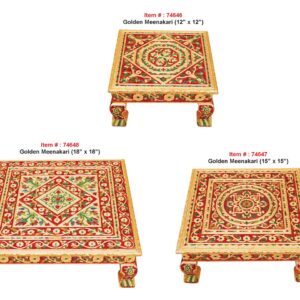 Golden meenakari 12”x12”