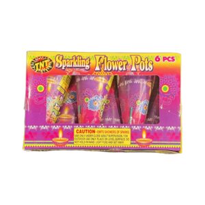 Sparkling flower pots 6pack