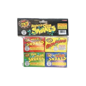 Assorted color snakes