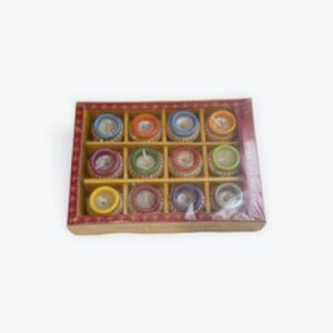 Matki diya with wax set of 12