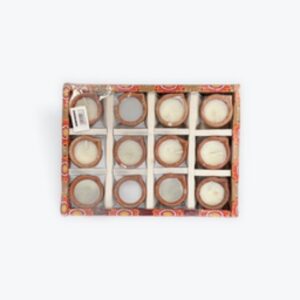 Plain diya with wax set of 12